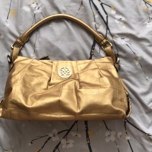 Vintage Antonio Melani gold metallic bag